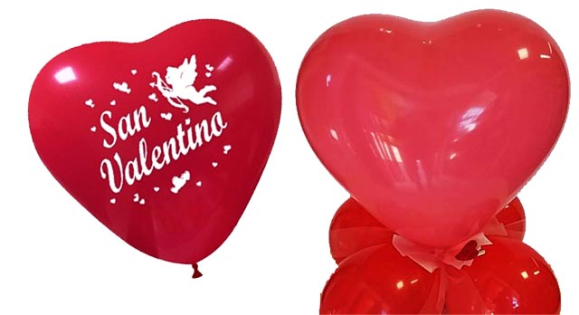 borse, penne, biglietti, cuori, fiori, palloncini colorati a forma di cuore per  san valentino